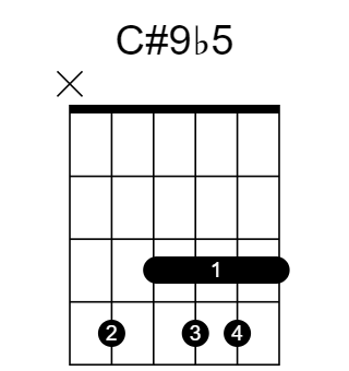 C#9♭5 和弦指法圖